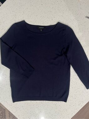 Ann Taylor Merino Wool Crewneck Lightweight Knit Top